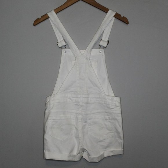 JUSTICE Overall Denim Shortalls Distressed H10316 - Picture 5 of 10